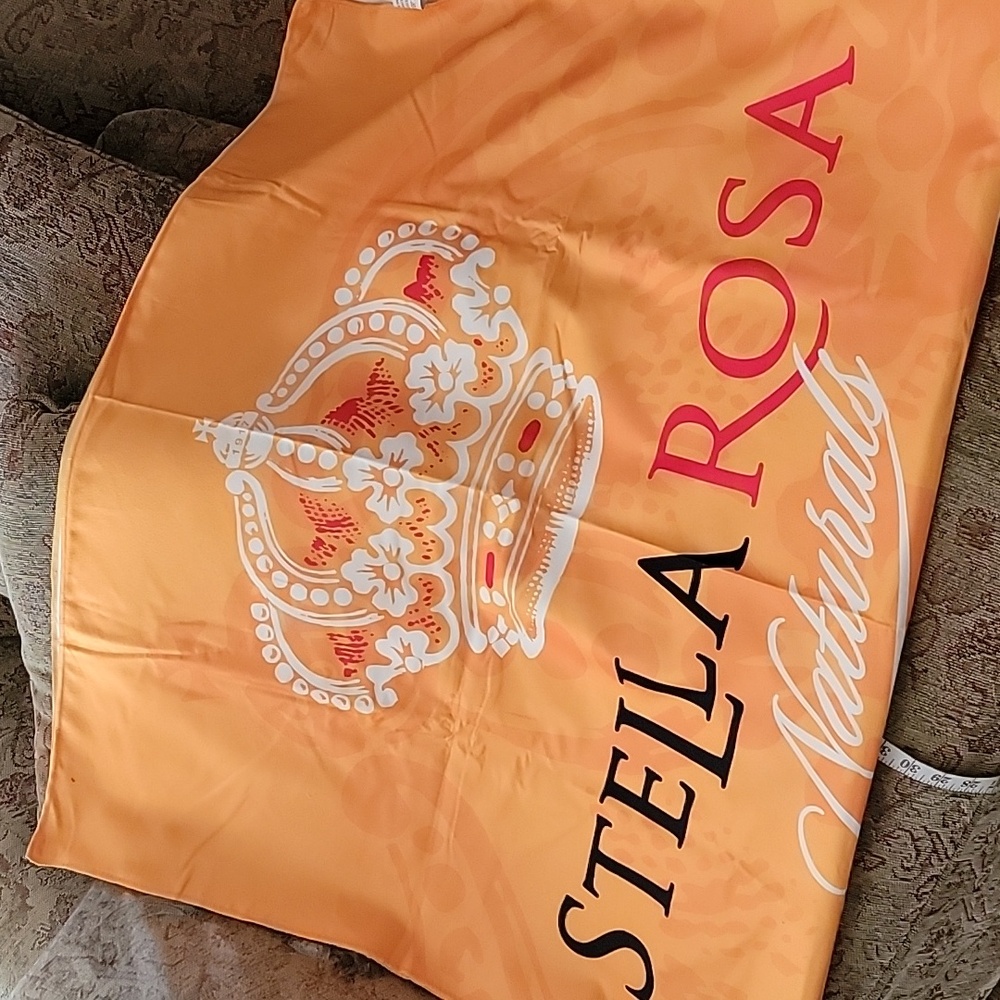 Stella Rosa Non-Alcoholic Peach Microfiber Beach Towel Bright Orange 38x62 NEW
